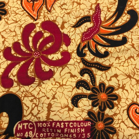Vintage Fast Colour Batik Fabric, HTC No 48 Best Quality Topmost, Resin Finish - Picture 2 of 4